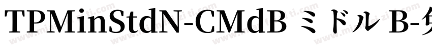 TPMinStdN-CMdB ミドル B字体转换